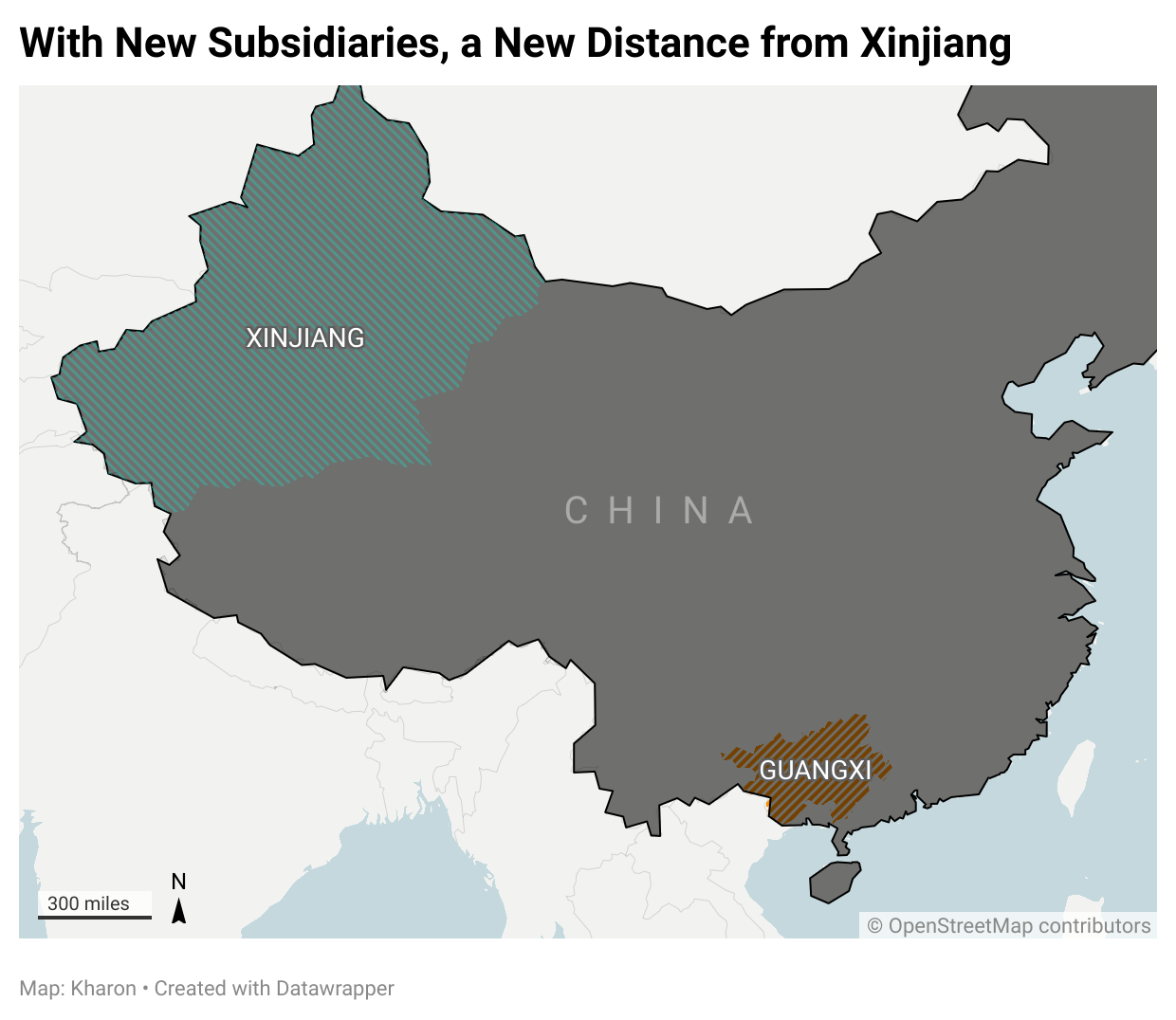 C Gx Un with new subsidiaries a new distance from xinjiang